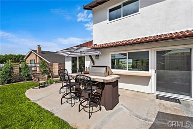 Backyard barbecue area